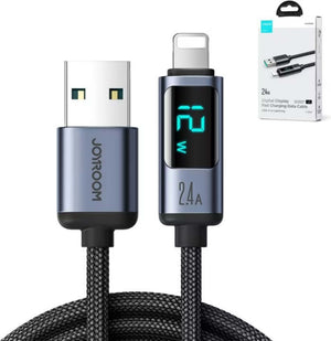 Cable USB-A a Lightning con Pantalla LED 20W Carga Rápida 1.2 m – Joyroom