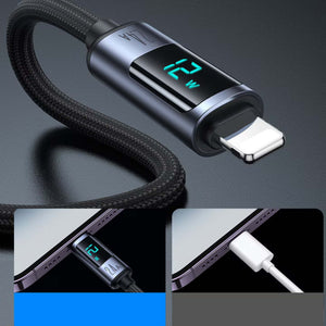 Cable USB-A a Lightning con Pantalla LED 20W Carga Rápida 1.2 m – Joyroom