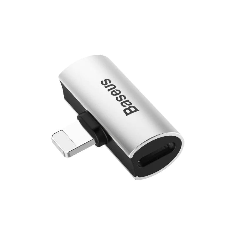 Adaptador Baseus Lightning Doble Puerto - Color Plata