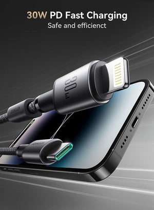 Cable USB-C a Lightning 30W Carga Rápida 1.2 m con Soporte – Joyroom