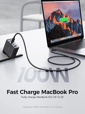 Cargador Joyroom 4 Puertos 100W (USB + 3 USB-C)