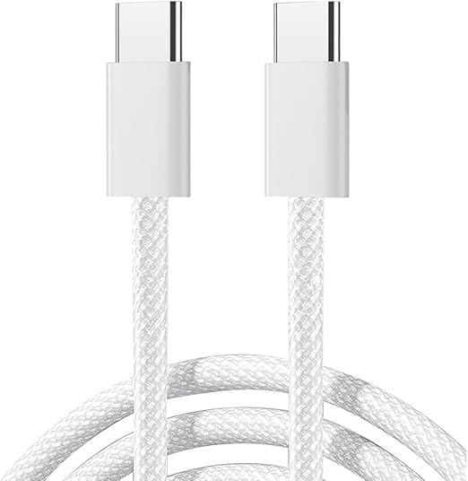 Cable 60W USB-C a USB-C 1M Trenzado Carga Rápida