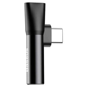 Adaptador Baseus Tipo C a Jack 3,5 mm - Negro