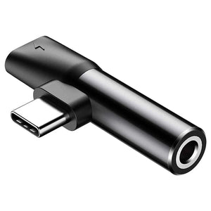 Adaptador Baseus Tipo C a Jack 3,5 mm - Negro
