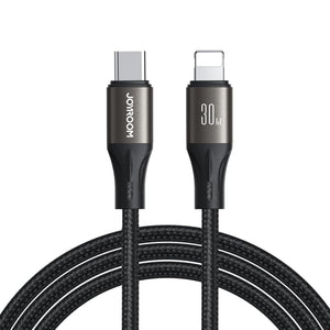 Cable USB-C a Lightning 30W Carga Rápida 1.2 m Negro – Joyroom