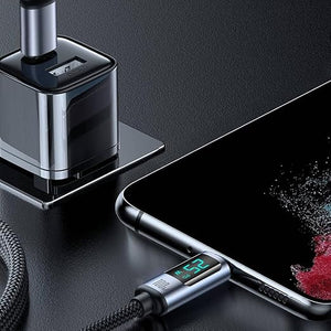 Cable USB-C a USB-C 100W con Pantalla LED Carga Rápida 1.2 m