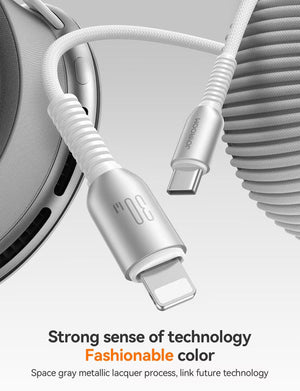 Cable USB-C a Lightning 30W Carga Rápida 1.2 m Compatible iPhone