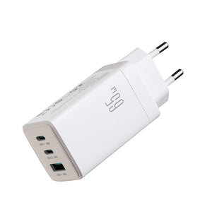 Cargador de pared JOYROOM JR-TG10 65W GaN USB-C a USB-C 1.2 m - Blanco