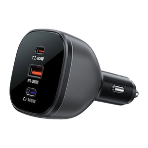 Cargador vehicular ACEFAST B14 165W 3 puertos - Negro