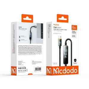 Cable de datos y carga McDodo CA-8750 240W USB-C a USB-C 1.2 m - Negro
