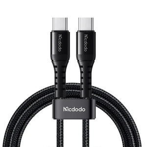 Cable de datos y carga McDodo CA-5641 60W USB-C a USB-C 1 m - Negro