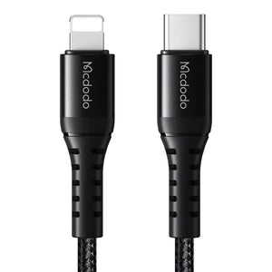 Cable de datos y carga McDodo CA-5631 36W USB-C a Lightning 1 m - Negro