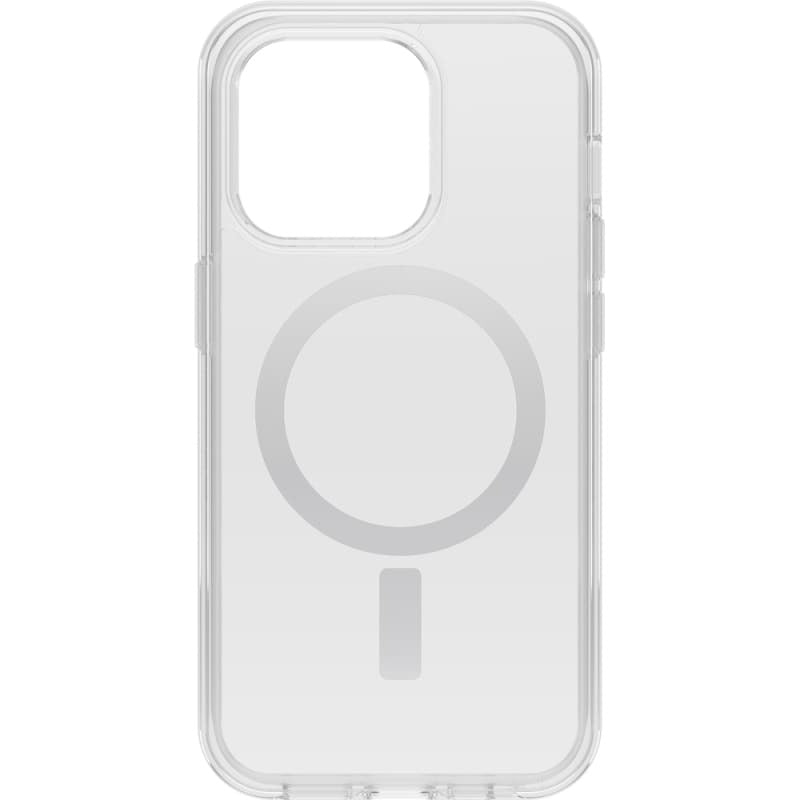 Carcasa OtterBox Symmetry+ Clear Transparente Blanca con MagSafe para iPhone 15 Pro Max