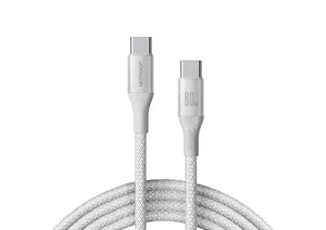 Cable USB-C a USB-C 60W Carga Rápida 2 m Blanco – Serie S-A28