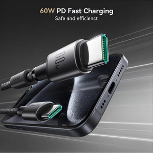 Cable USB-C a USB-C 60W Carga Rápida con Soporte Magnético – Joyroom