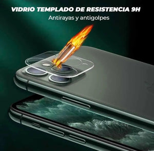 Protector de Cámara iPhone Vidrio Templado HD Anti Rayas