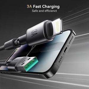 Cable USB-A a Lightning 30W Carga Rápida 1.2 m con Soporte – Joyroom