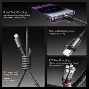 Cable USB-A a Lightning 30W Carga Rápida 1.2 m con Soporte – Joyroom