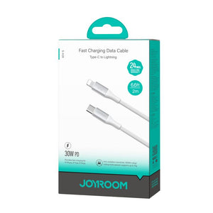 Cable USB-C a USB-C 60W Carga Rápida 2 m Blanco – Serie S-A28
