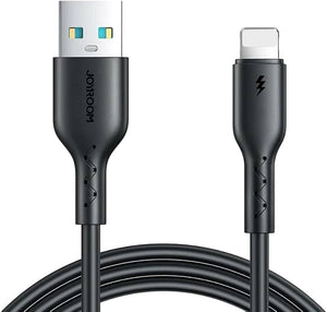 Cable USB-A a Lightning 3A Carga Rápida 1 m Negro – Joyroom
