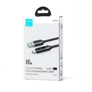 Cable USB-A a USB-C 66W con Pantalla LED Carga Rápida 1.2 m