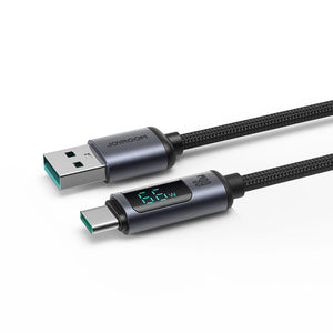 Cable USB-A a USB-C 66W con Pantalla LED Carga Rápida 1.2 m