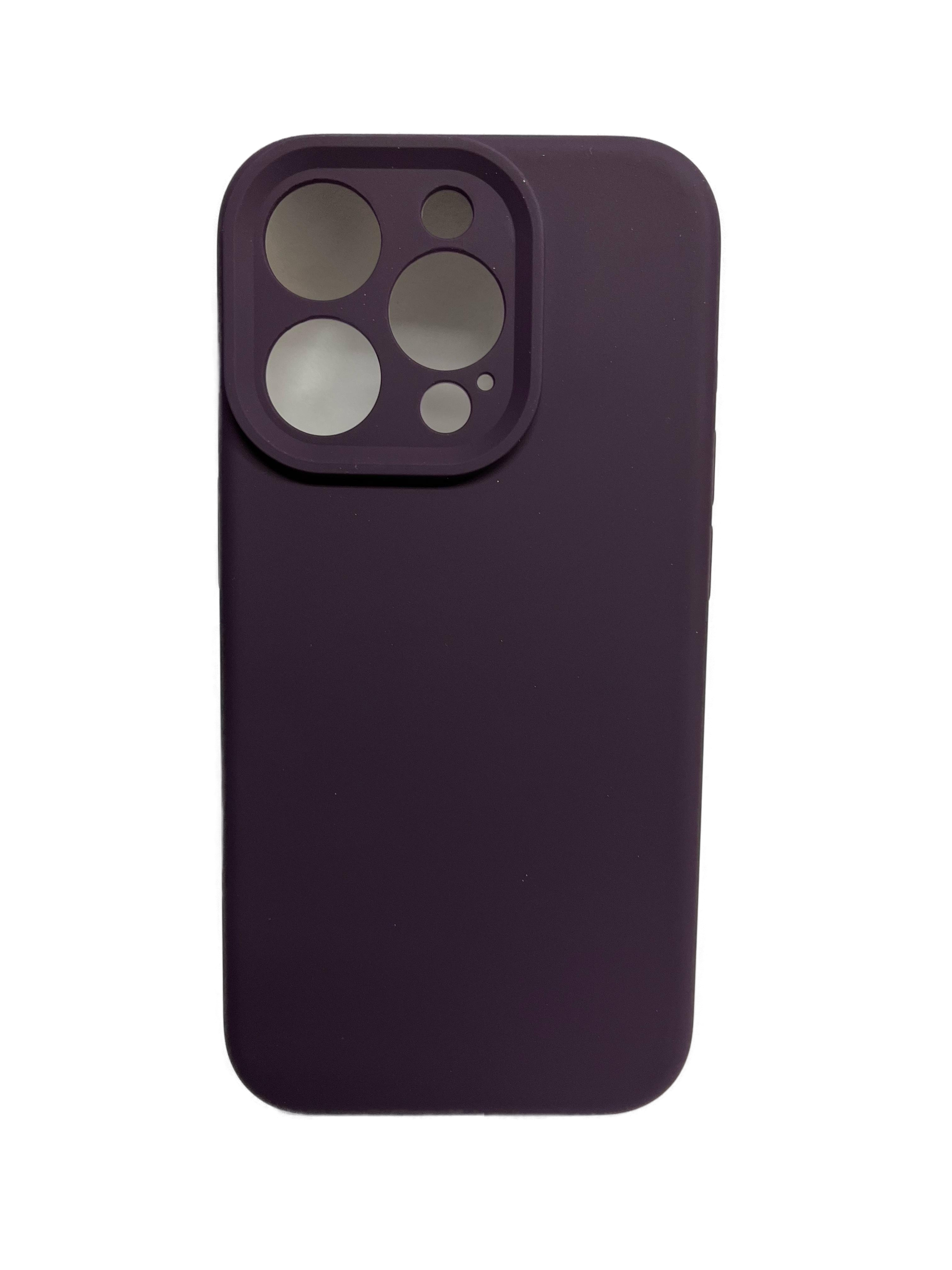 Carcasa de Silicona Púrpura para iPhone 15 Pro – Compatible con MagSafe