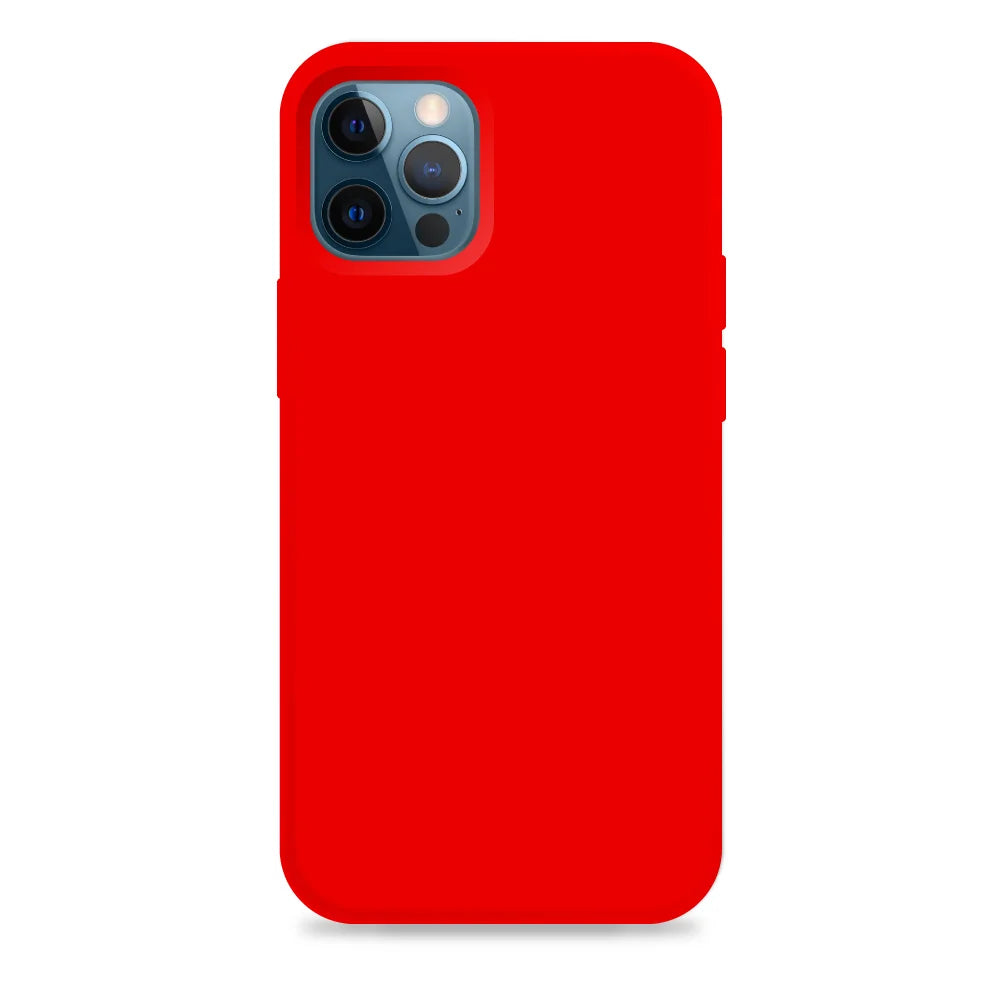 Carcasa de Silicona Roja para iPhone 12 Pro Max