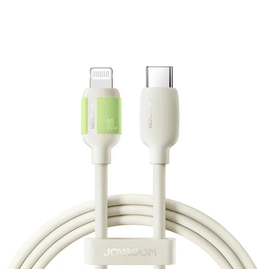 Cable Tipo-C a Lightning 30W – 2 m Beige | Carga Rápida Apple con Estilo Minimalista