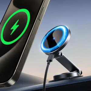 Soporte Magnético Joyroom para Auto Plegable 360° con Carga Inalámbrica 15W 
