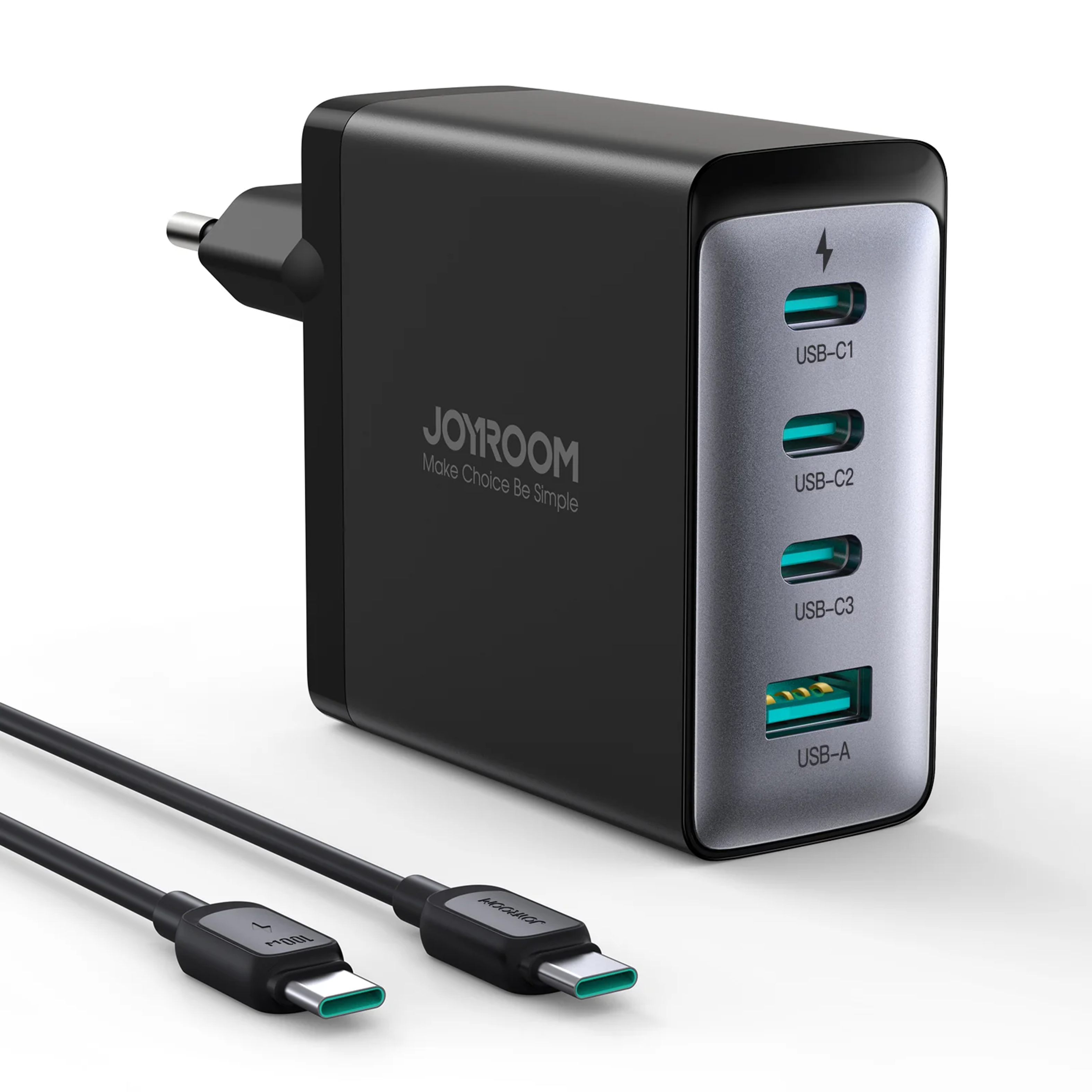 Cargador Joyroom 4 Puertos 100W (USB + 3 USB-C) 