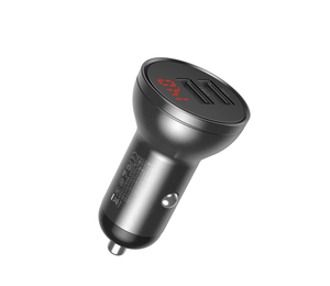 Cargador de Auto Baseus Dual USB 24W con Pantalla LED 