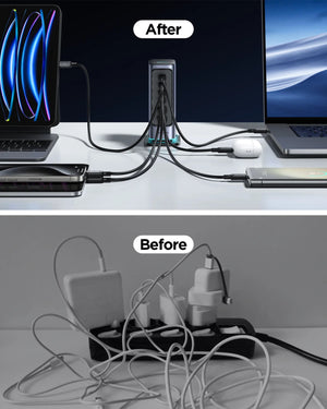 Estación de Carga Joyroom 6 Puertos 65W (3 USB-C + 2 USB) 