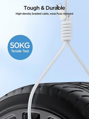 Cable USB-C a USB-C 60W Trenzado Carga Rápida 1 m 