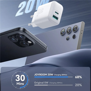 Cargador Joyroom Dual Puerto USB-A + USB-C 20W 