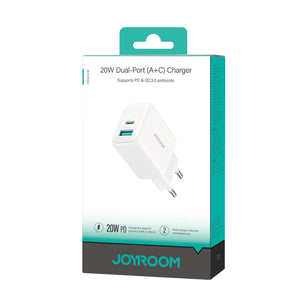 Cargador de pared JOYROOM JR-TCF21 20W 2 puertos - Blanco