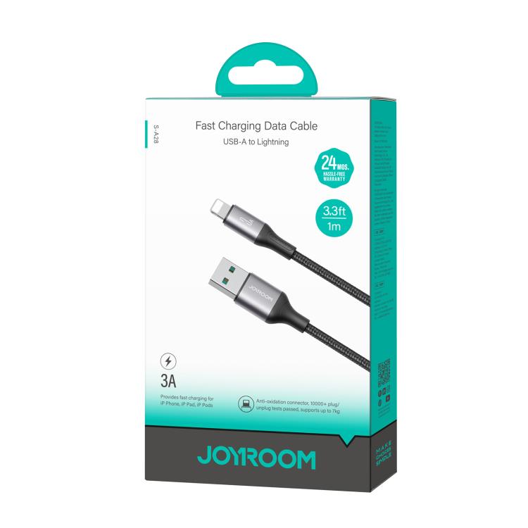 Cable USB-A a Lightning 30W Carga Rápida 1 m Negro – Joyroom 