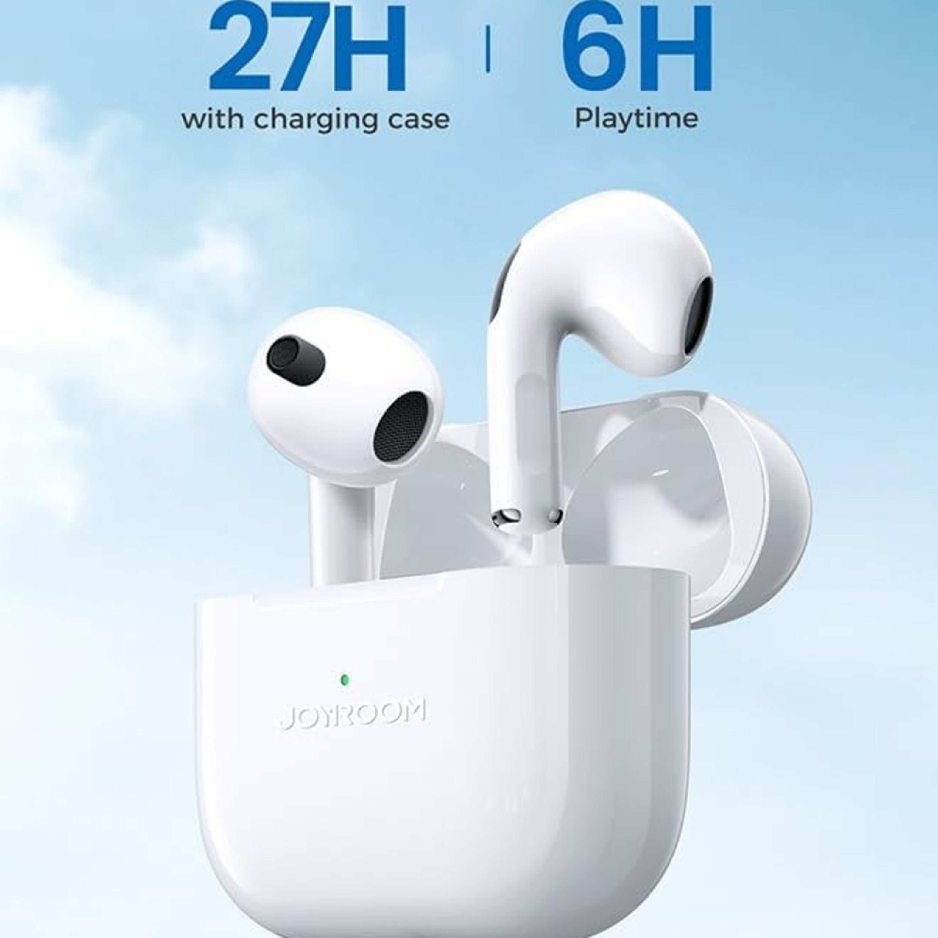 Audífonos TWS Bluetooth Joyroom Plus Blancos 