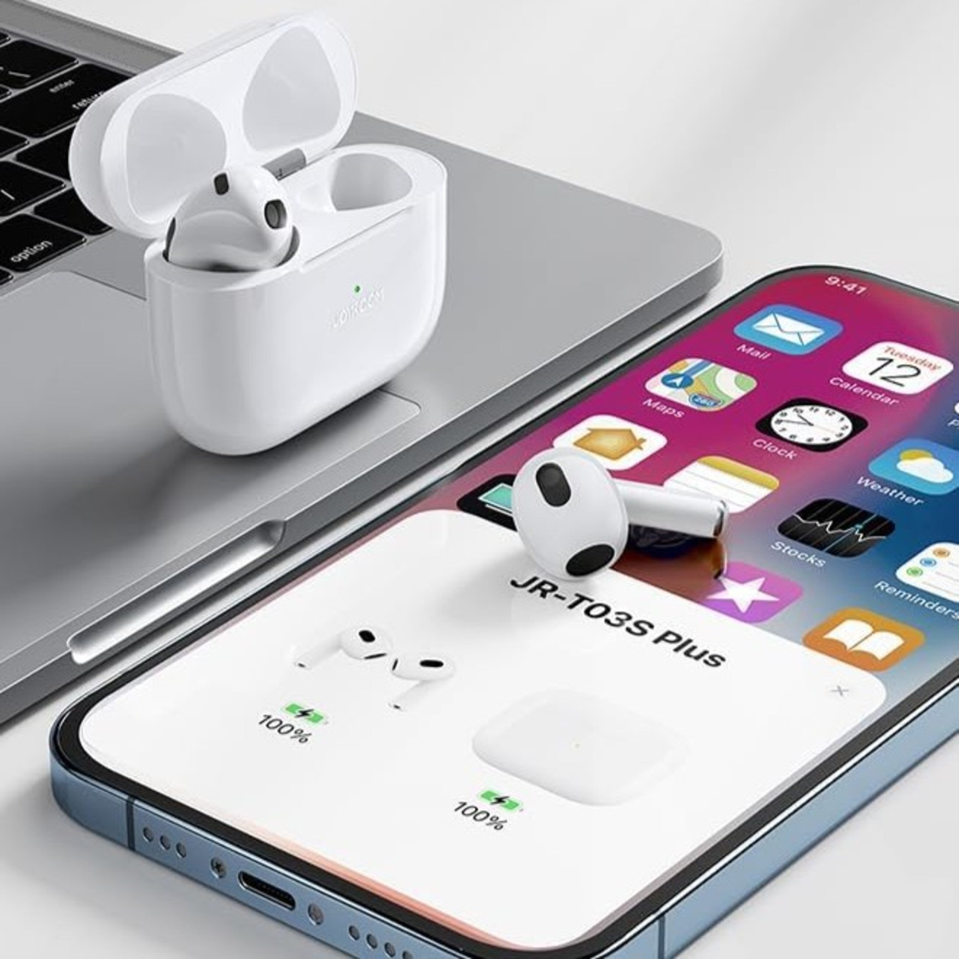 Audífonos TWS Bluetooth Joyroom Plus Blancos 