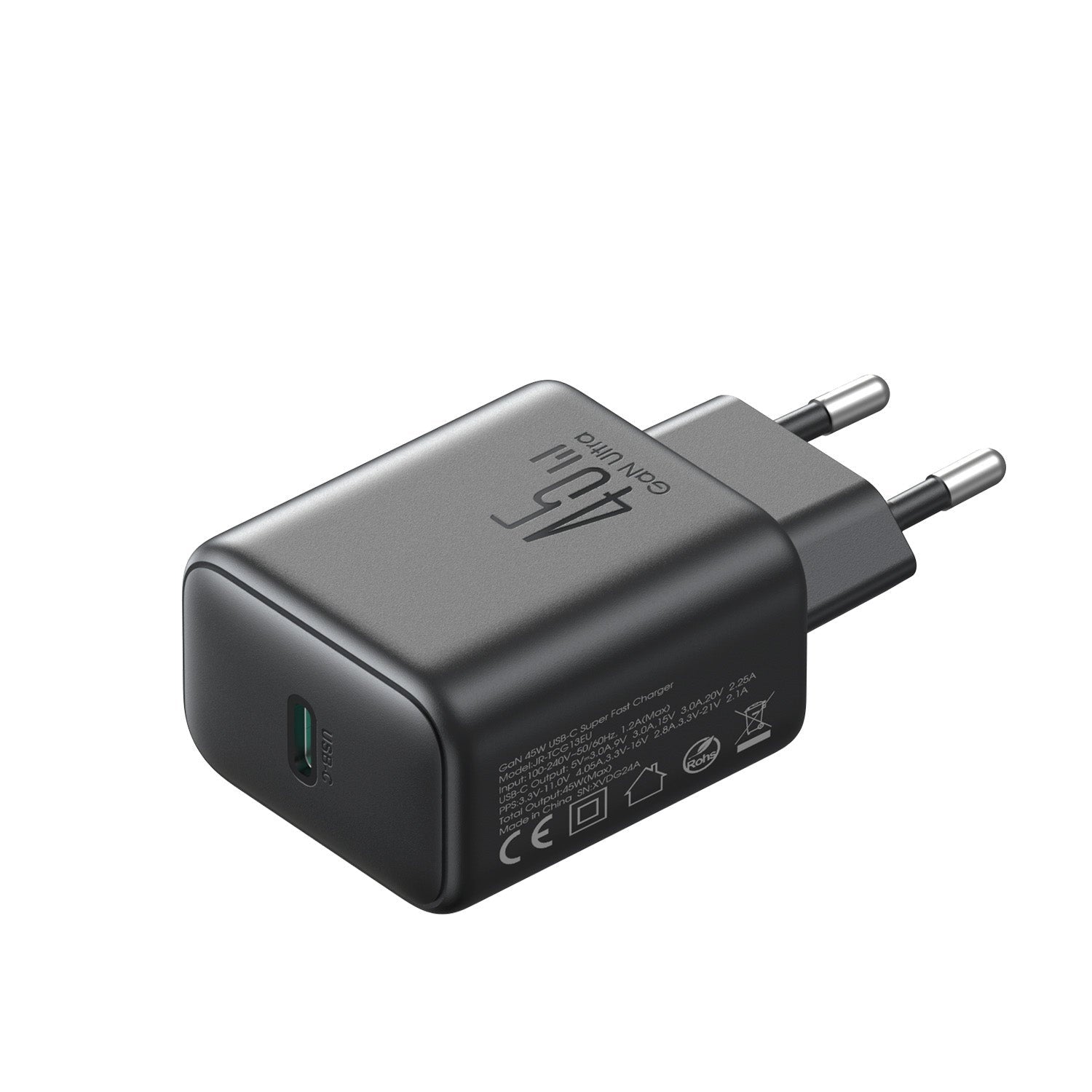Cargador de pared JOYROOM JR-TCG13 45W GaN - Negro