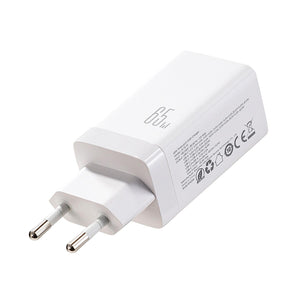 Cargador de pared JOYROOM JR-TG10 65W GaN USB-C a USB-C 1.2 m - Blanco