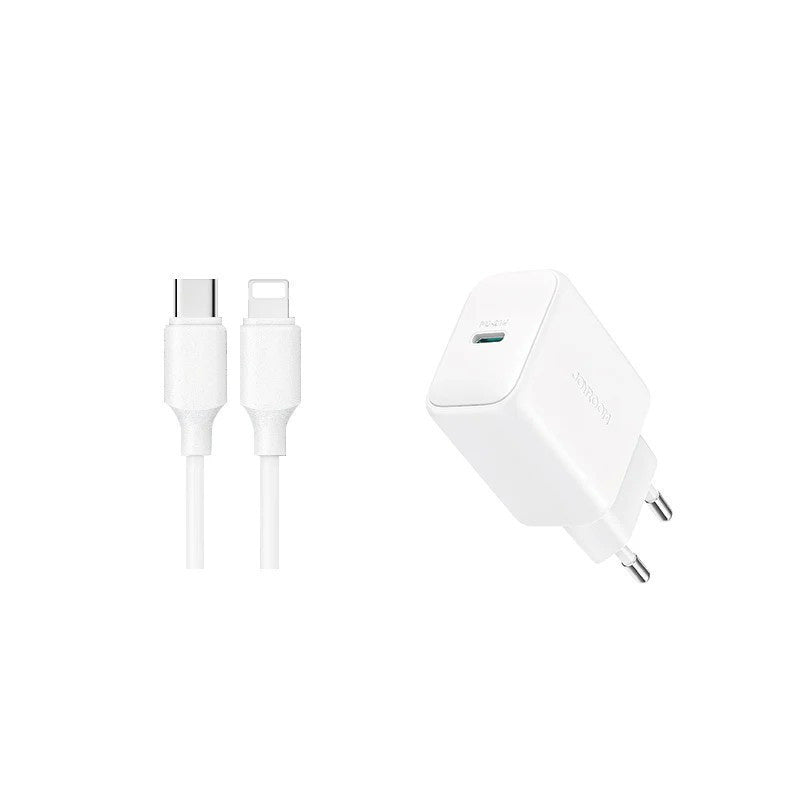 Cargador de pared JOYROOM JR-TCF20 USB-C a Lightning 1 m - Blanco