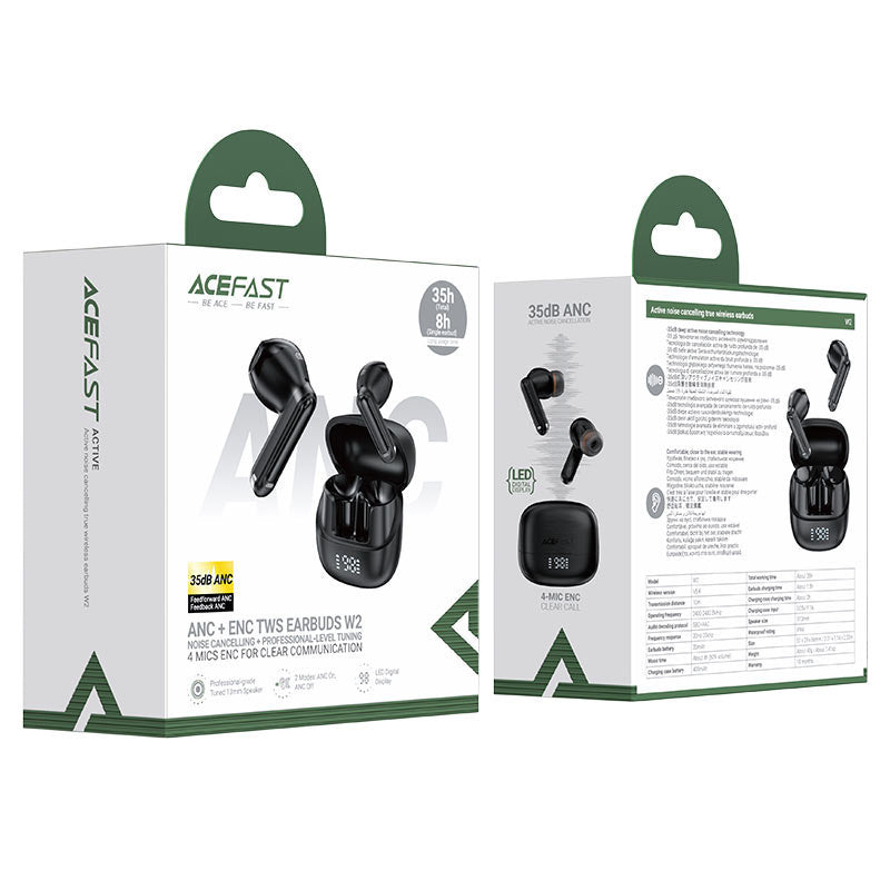 Audífonos inalámbricos ACEFAST W2 ANC - Negro