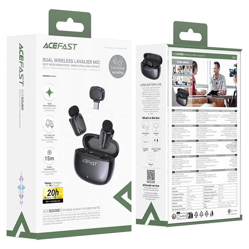 Micrófono ACEFAST R2 - Negro