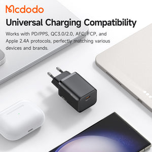 Cargador de pared McDodo CH-0850 65W 1 puerto - Negro