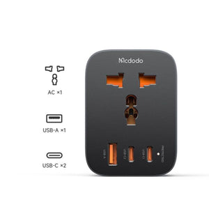 Adaptador de viaje McDodo CP-0750 20W - Negro