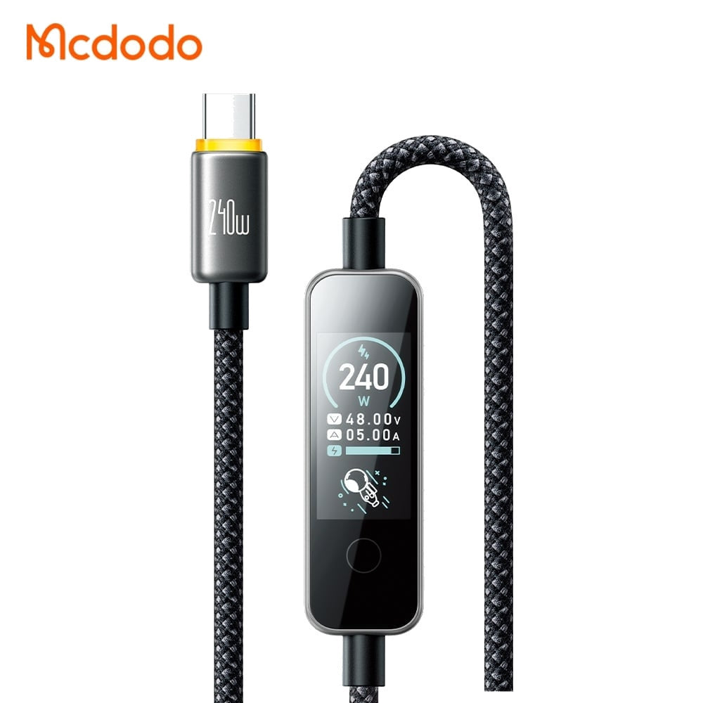 Cable de datos y carga McDodo CA-8750 240W USB-C a USB-C 1.2 m - Negro
