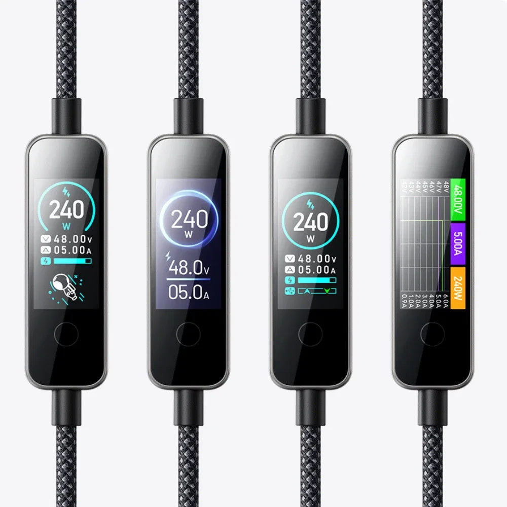 Cable de datos y carga McDodo CA-8750 240W USB-C a USB-C 1.2 m - Negro