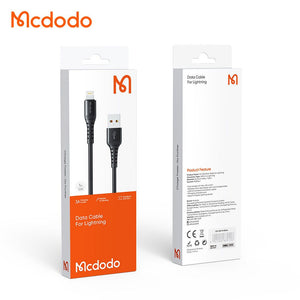Cable de datos y carga McDodo CA-2261 Lightning 1 m - Negro