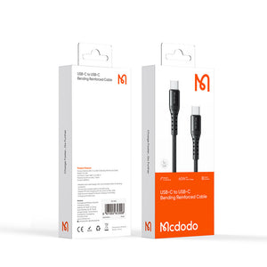 Cable de datos y carga McDodo CA-5641 60W USB-C a USB-C 1 m - Negro